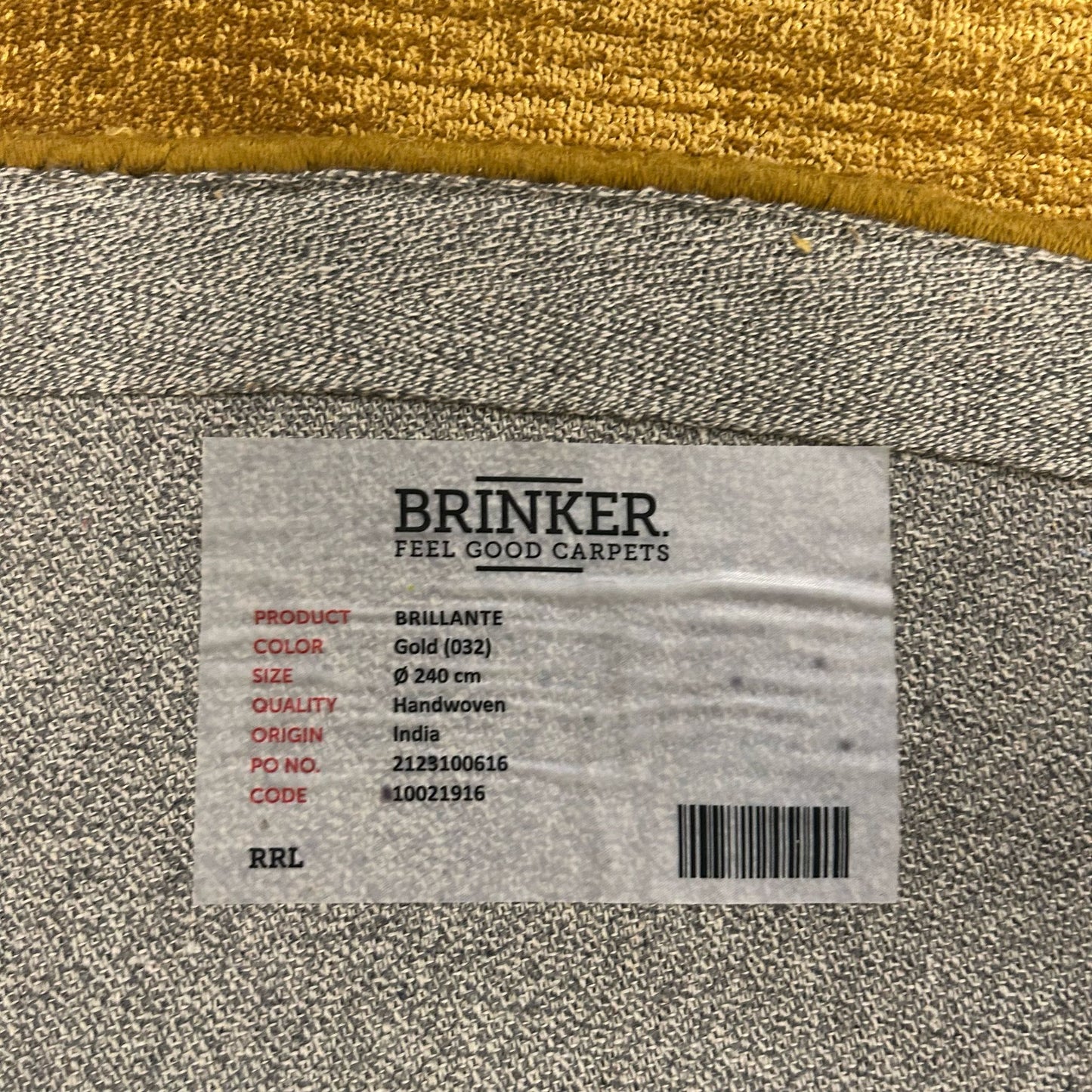 Brinker Brillante - Gold - 240x240cm