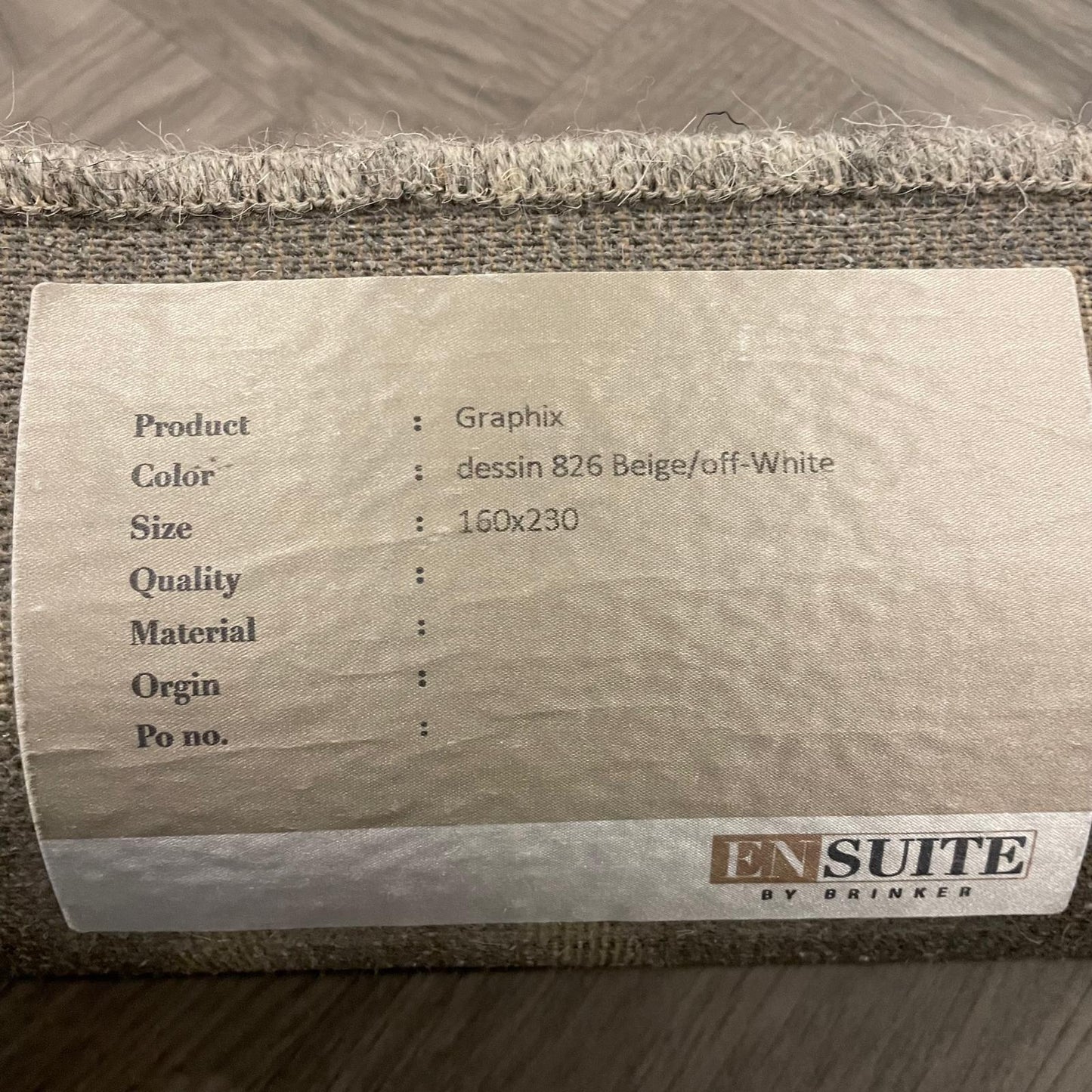Brinker Graphix Dessin 826 Beige Off White Vloerkleed - 160x230cm