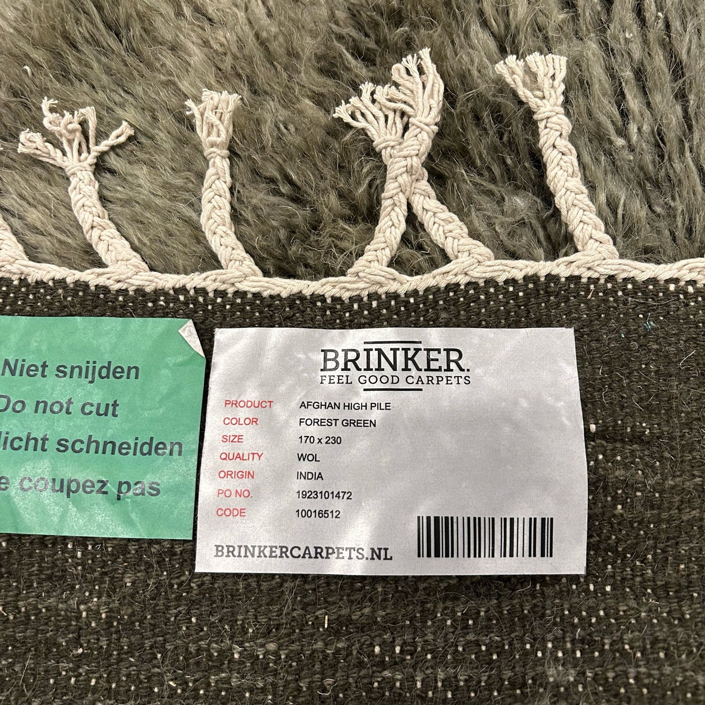 Brinker Afghano Forest Green Vloerkleed - 170x230cm