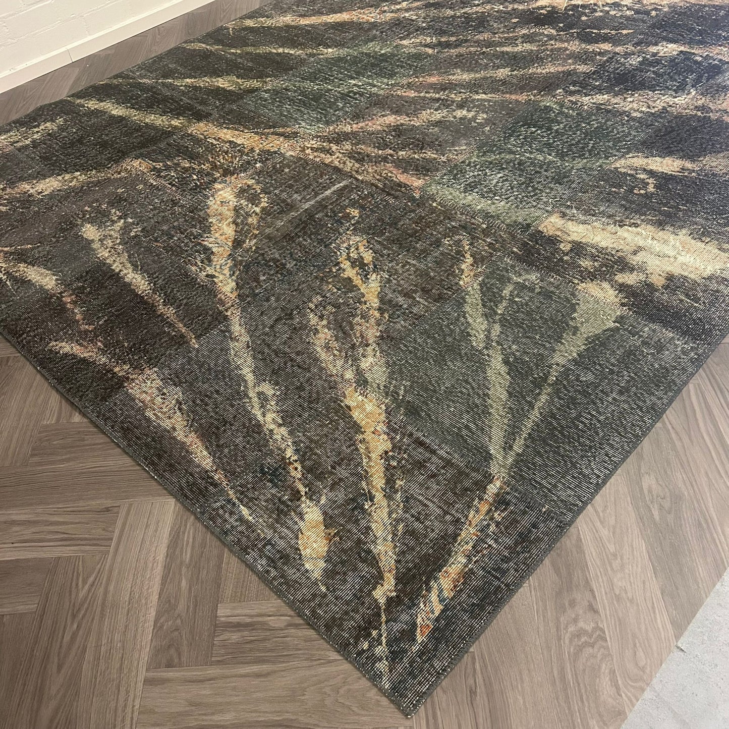 Brinker Patchwork Dark Green Splash Vloerkleed - 250x300cm