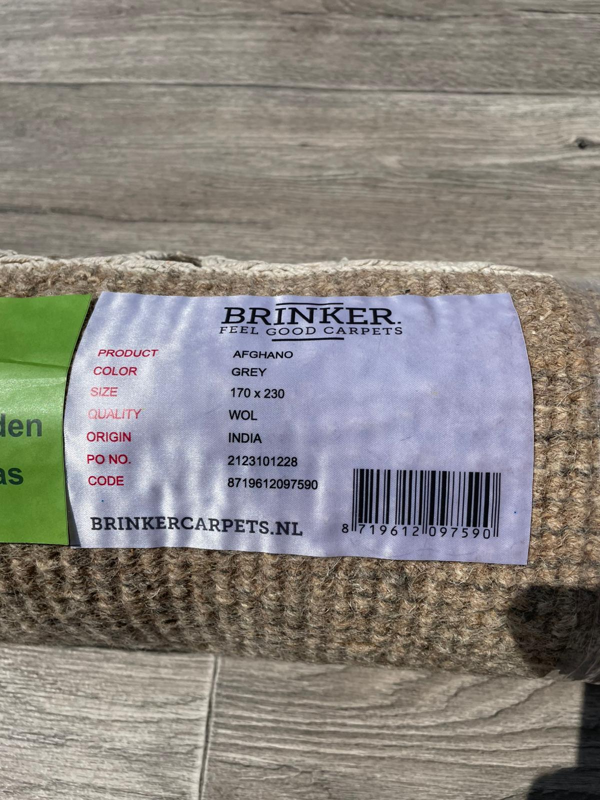 Brinker Afghano Grey Vloerkleed - 170x230cm