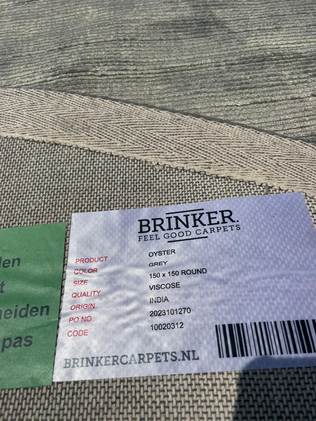 Brinker Oyster Grey Rond Vloerkleed - 150x150cm