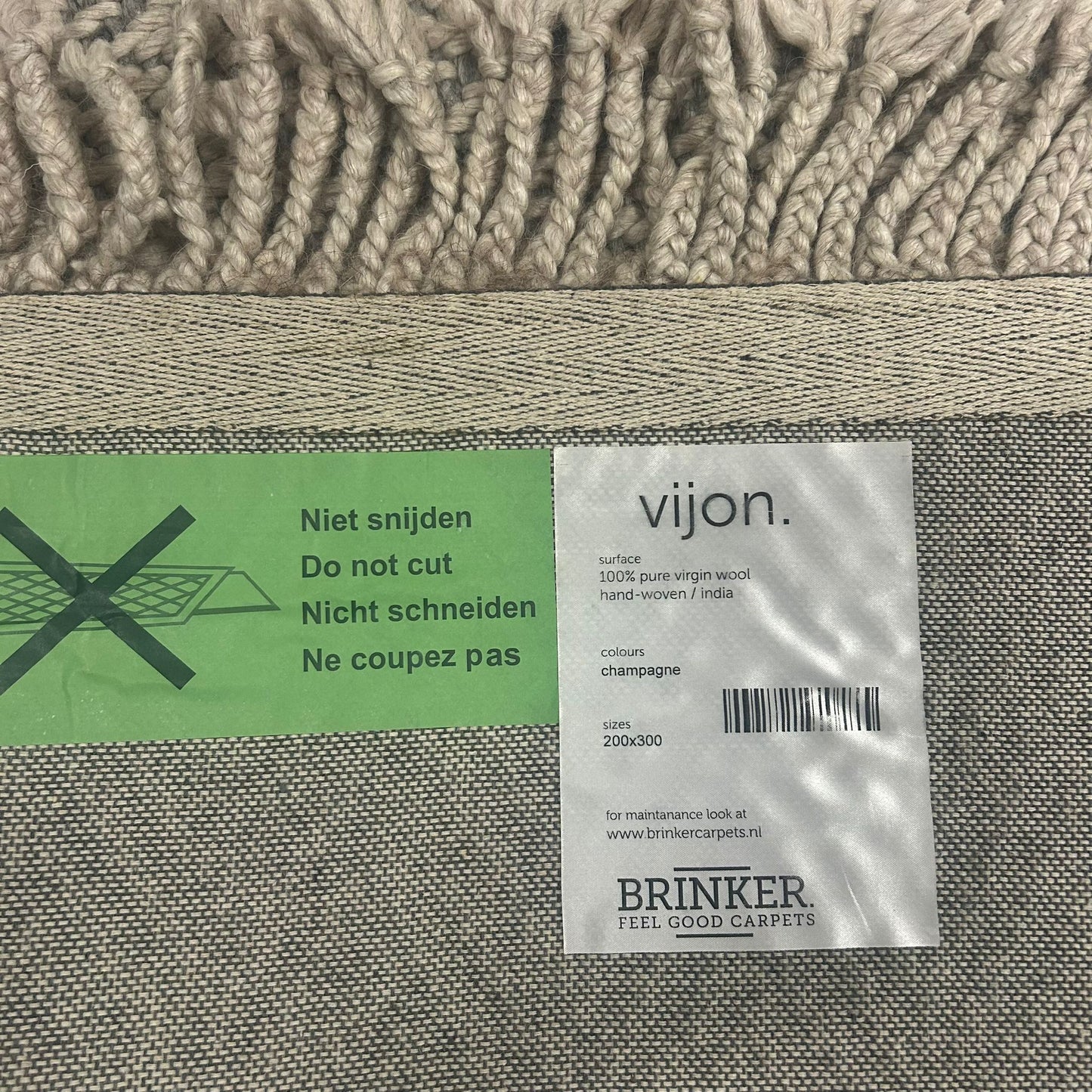 Brinker Vijon Champagne Vloerkleed - 200x300cm