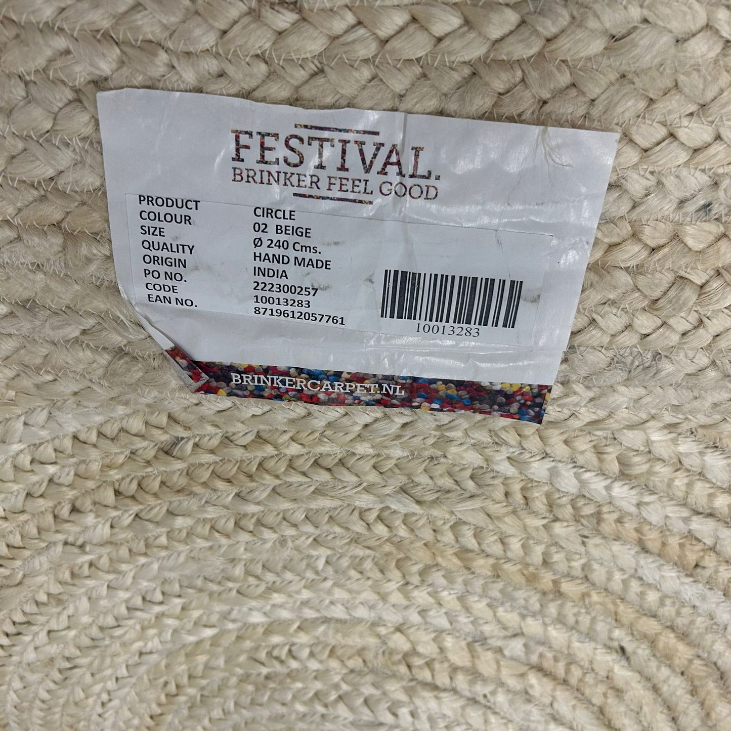 Brinker Circle 2 Beige Vloerkleed - 240x240cm