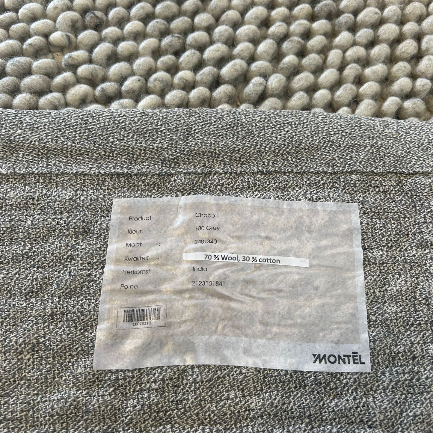 Montèl Chabot 180 Grey Vloerkleed - 240x340cm