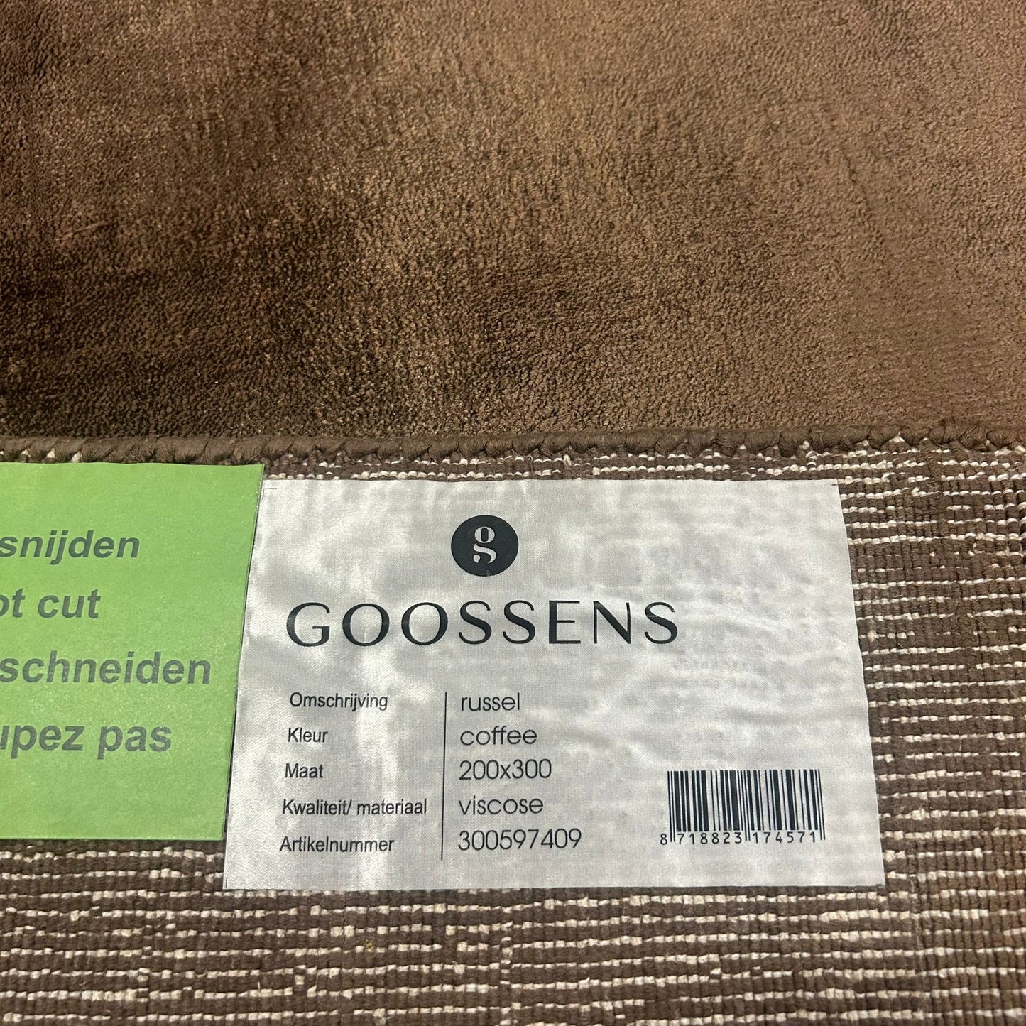 Brinker Goossens Russel Coffee Vloerkleed - 200x300cm
