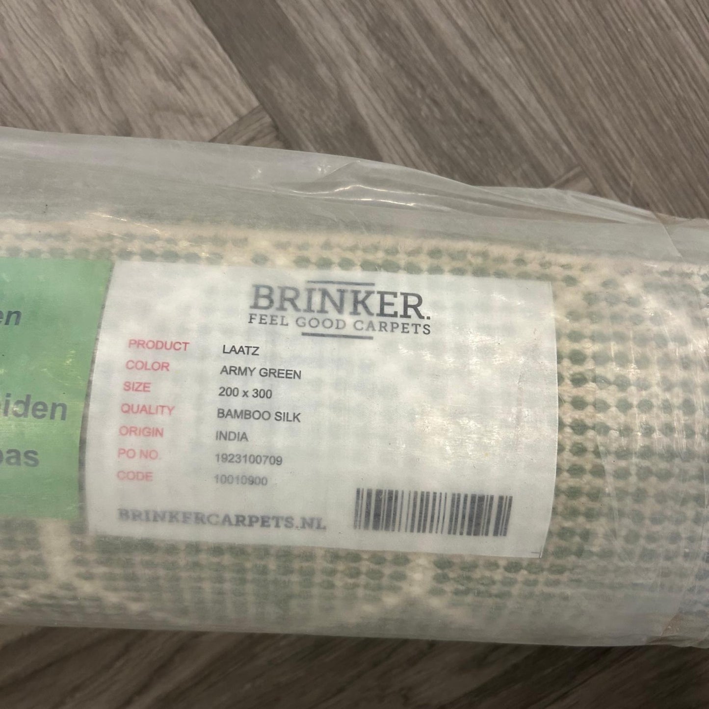 Brinker Laatz Green Vloerkleed - 240x340cm