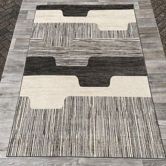 Brinker Lustrous 922 Black White Vloerkleed - 160x230cm
