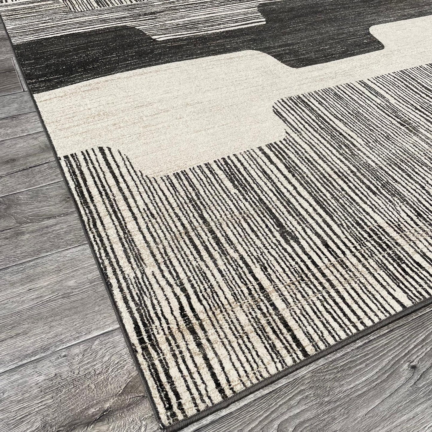 Brinker Lustrous 922 Black White Vloerkleed - 160x230cm