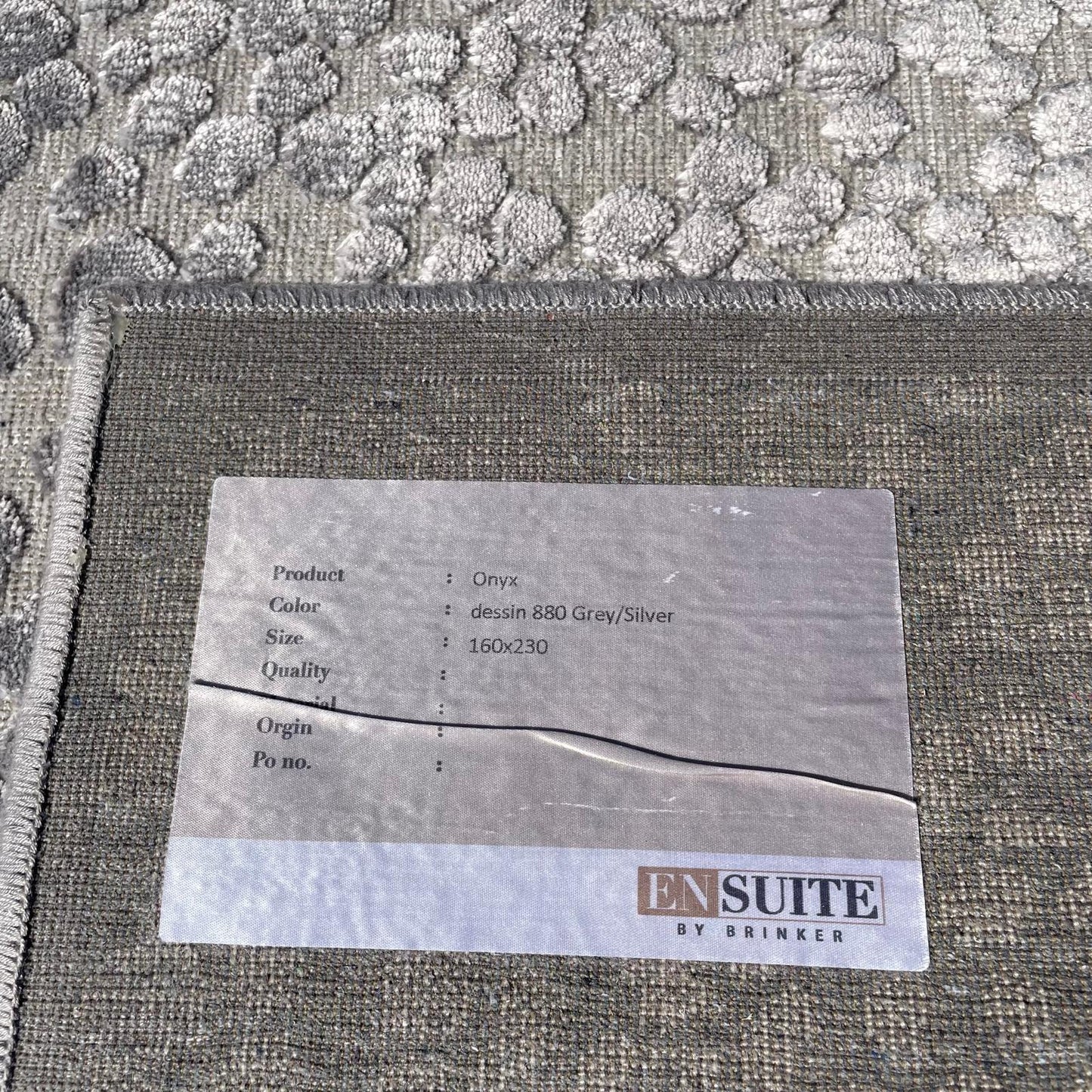 Brinker Onyx Dessin 880 Grey Silver Vloerkleed - 160x230cm