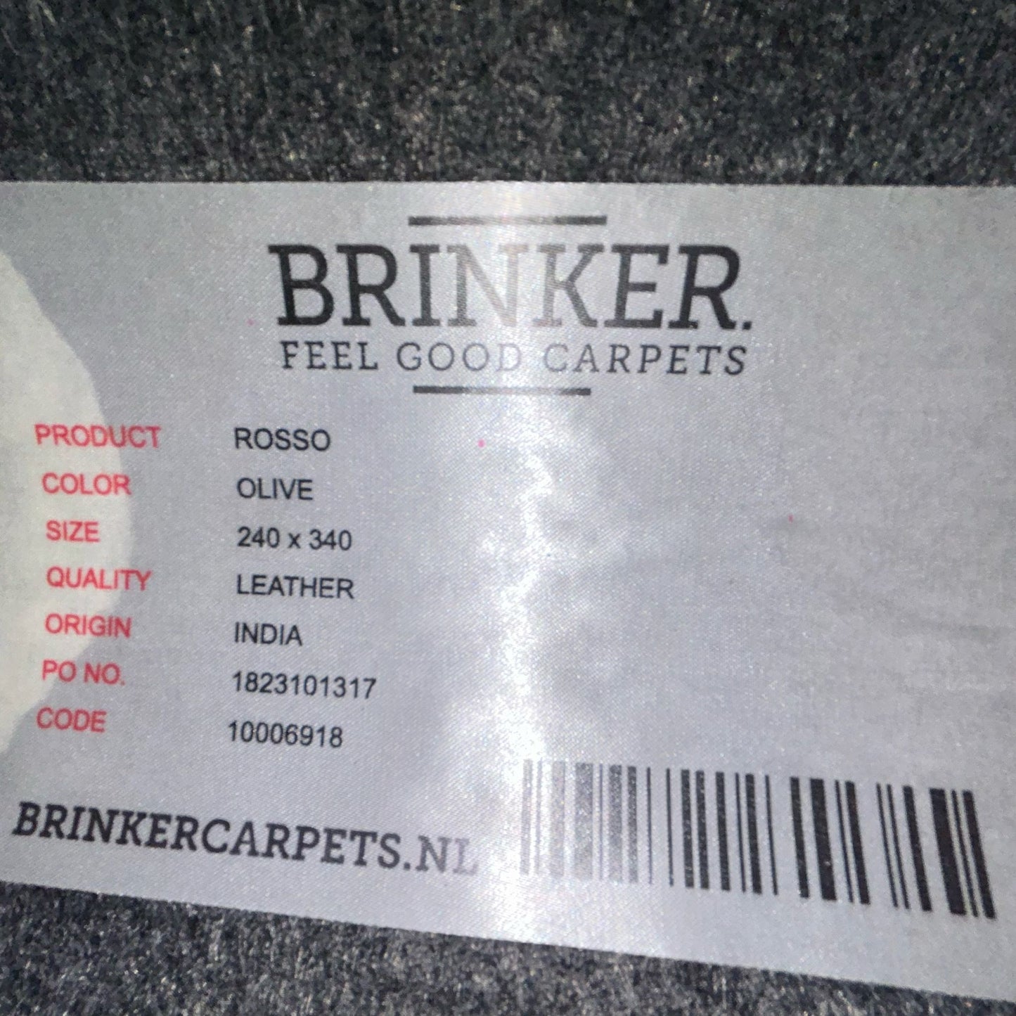 Brinker Rosso Olive Vloerkleed - 240x340cm
