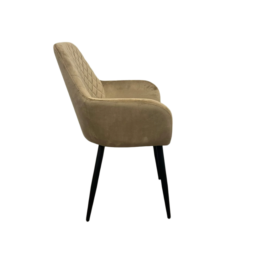 Eetkamerstoel - Maison - Beige - Velvet