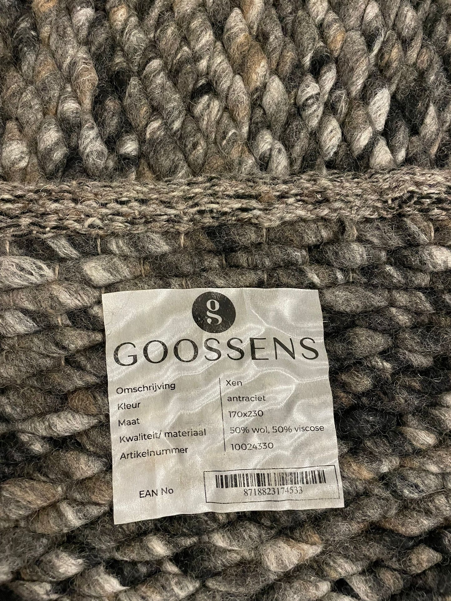 Goossens Xen Antraciet Vloerkleed - 170x230cm
