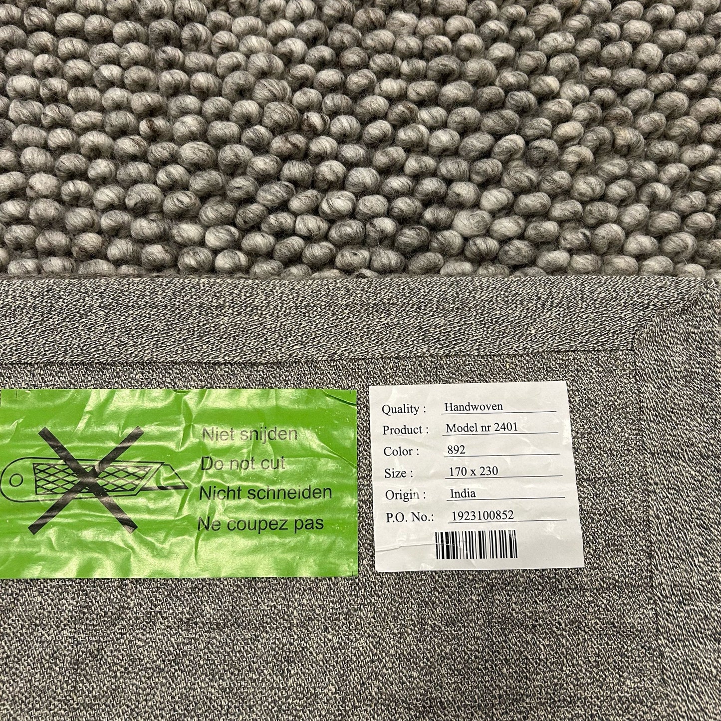 Brinker - New Loop - Grey - 170x230cm