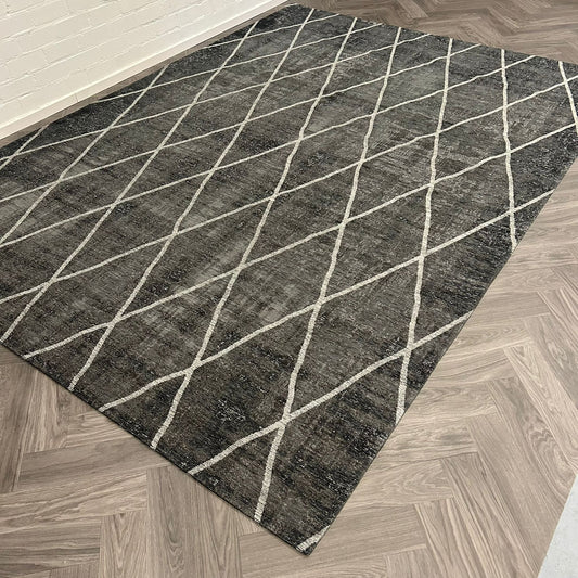 Brinker Cross Anthracite Vloerkleed - 240x340cm