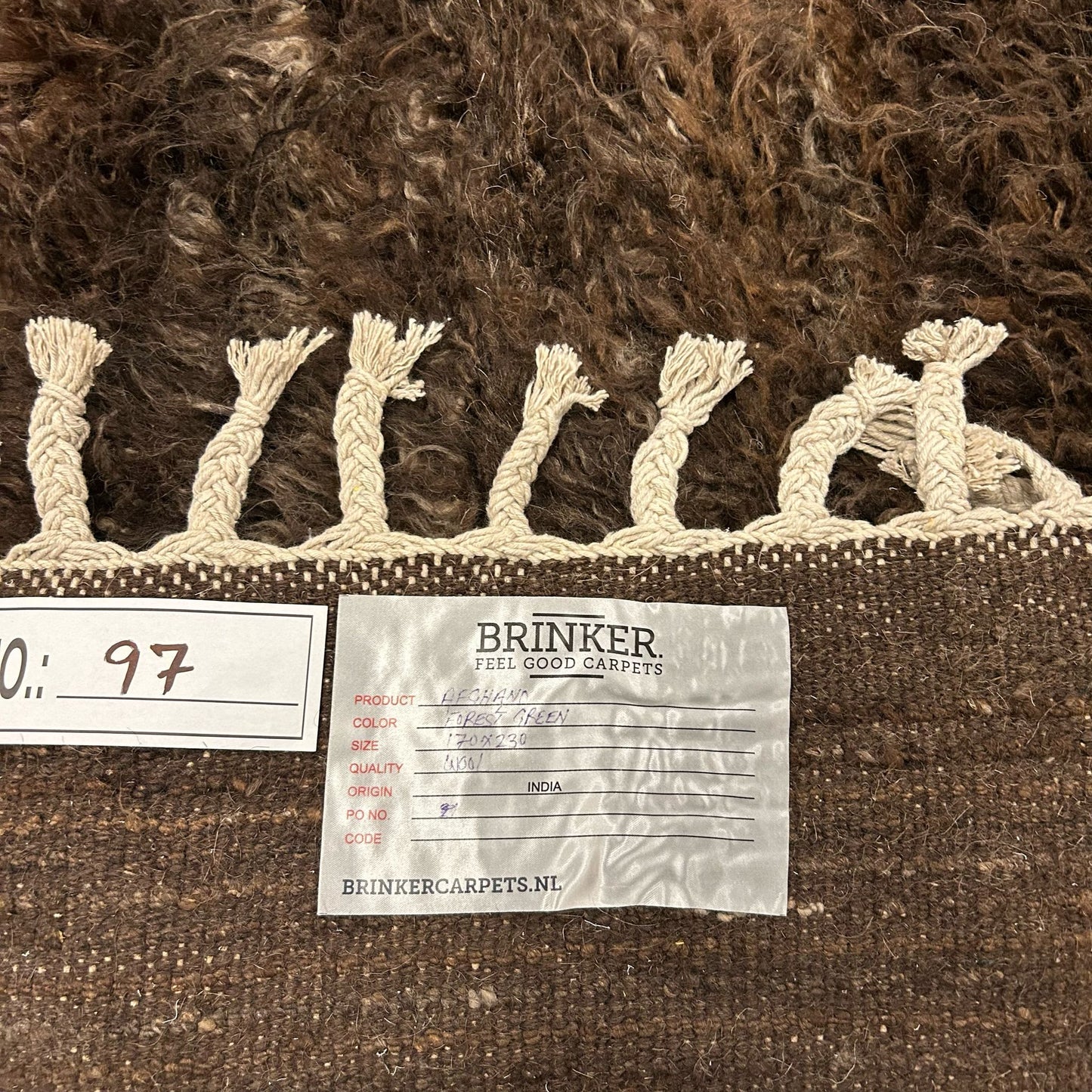 Brinker Afghano Brown Vloerkleed - 200x300cm