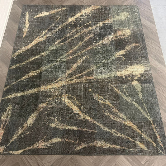 Brinker Patchwork Dark Green Splash Vloerkleed - 250x300cm