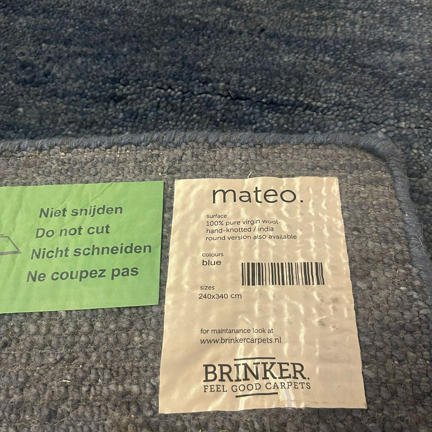 Brinker Mateo Blue Vloerkleed - 240x340cm
