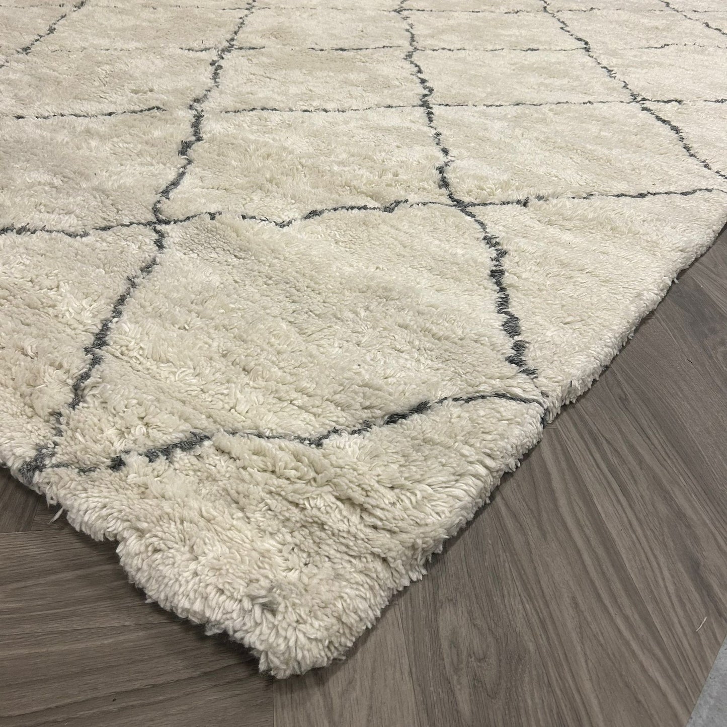 Brinker Rhombus White/Grey Vloerkleed - 250x350cm
