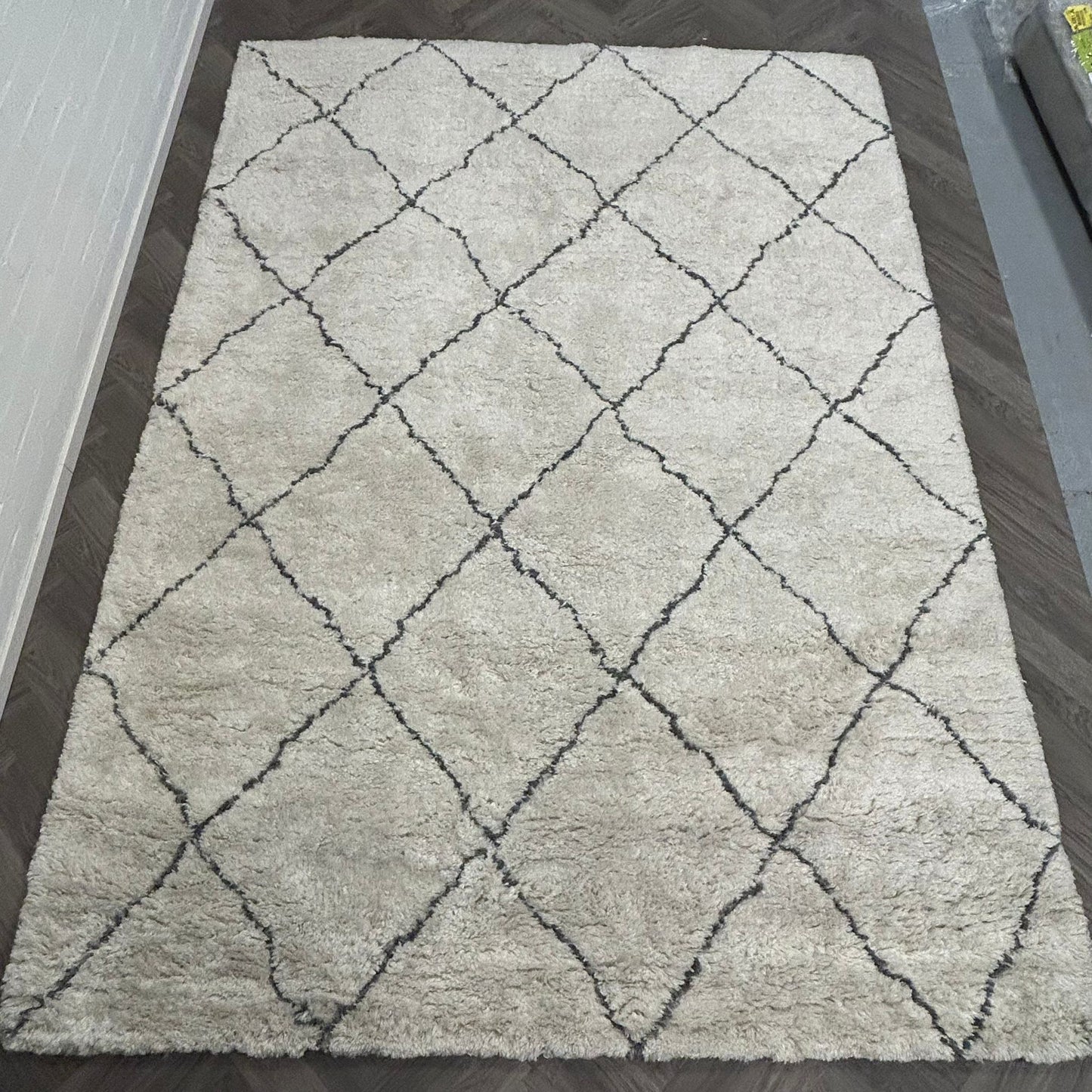 Brinker Rhombus White/Grey Vloerkleed - 250x350cm