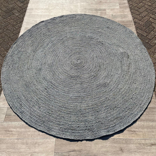 Brinker Carpets Jute Circle Blue Rond Vloerkleed - 240x240cm