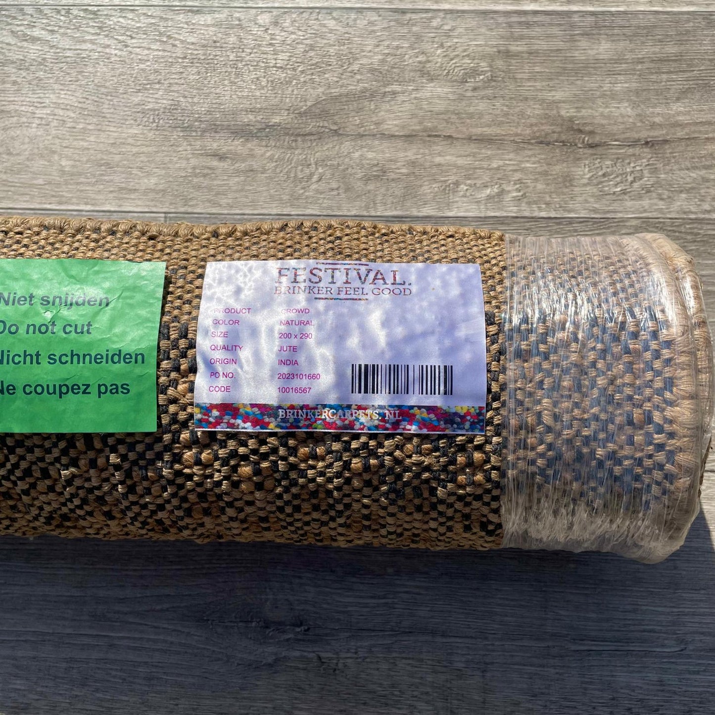 Brinker Carpets Festival Jute Crowd Natural Vloerkleed - 160x230cm