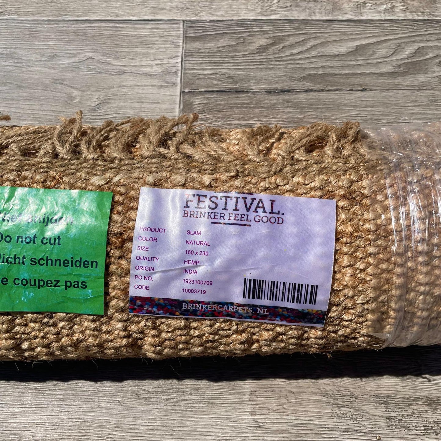 Brinker Festival Jute Slam Natural Vloerkleed - 160x230cm