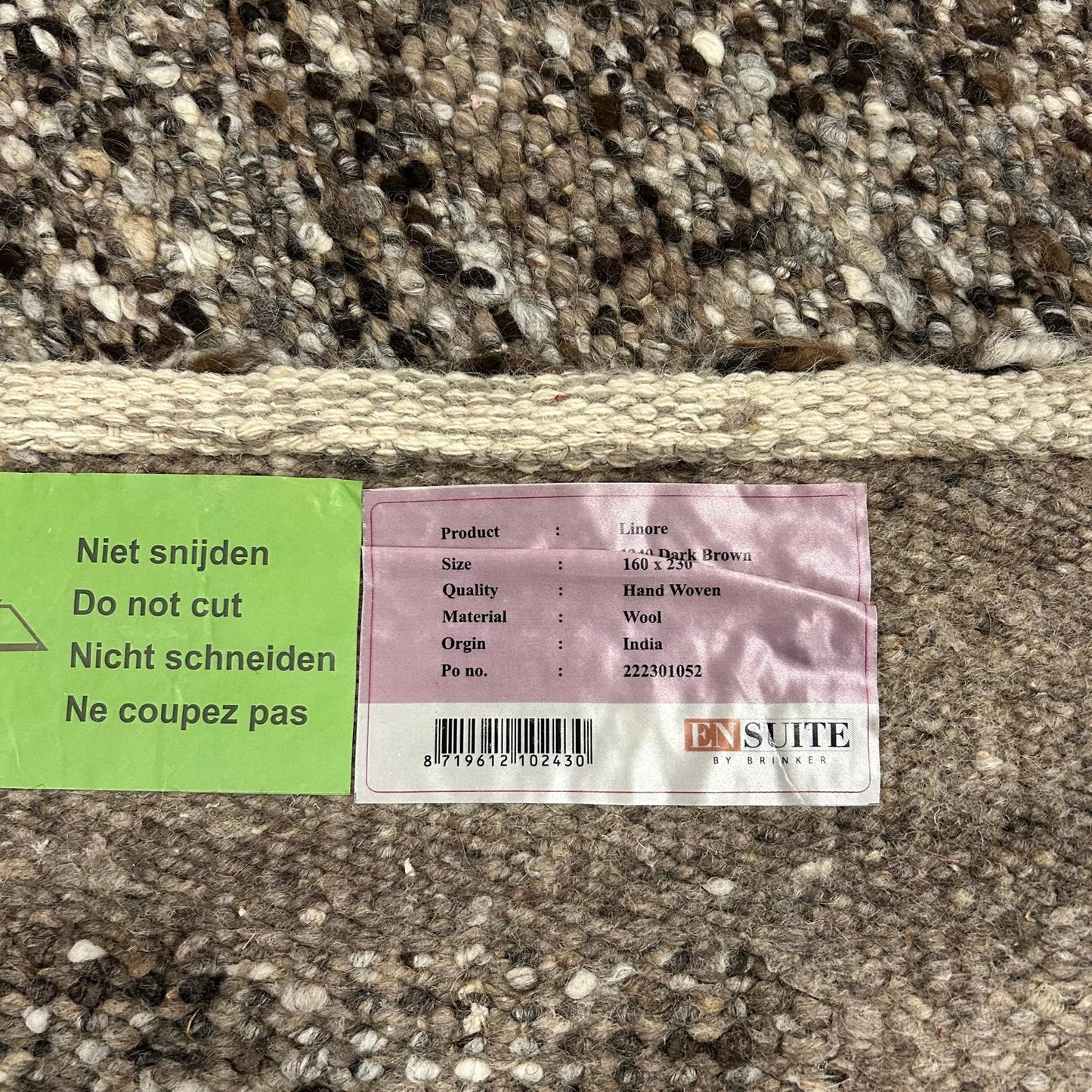 Brinker Linore - Dark Brown - 160x230cm