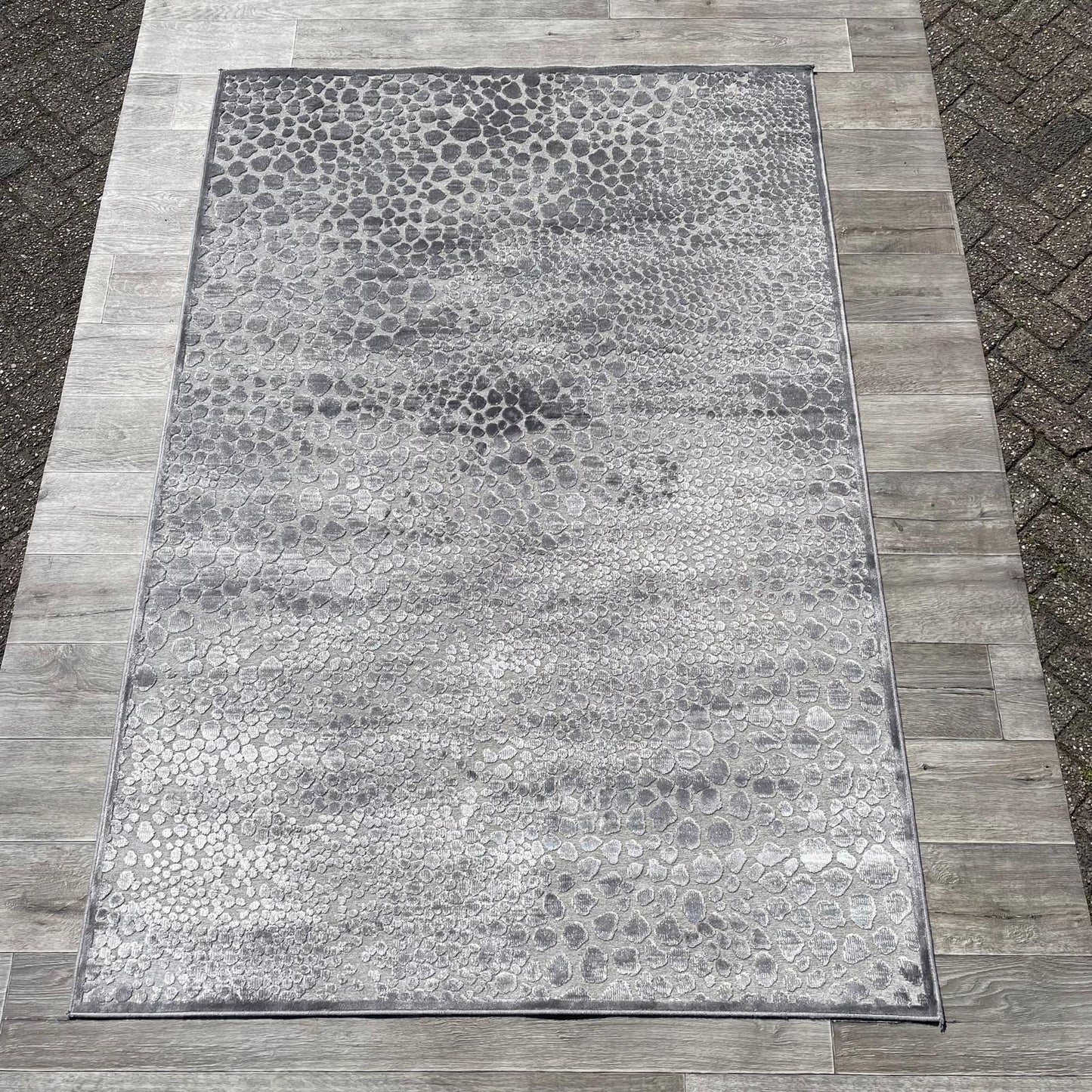 Brinker Onyx Dessin 880 Grey Silver Vloerkleed - 160x230cm