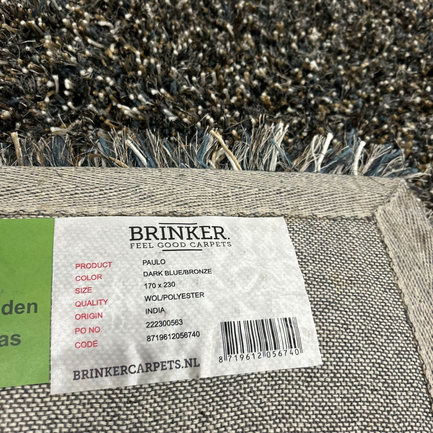 Brinker Paulo Dark Blue Bronze Vloerkleed - 170x230cm