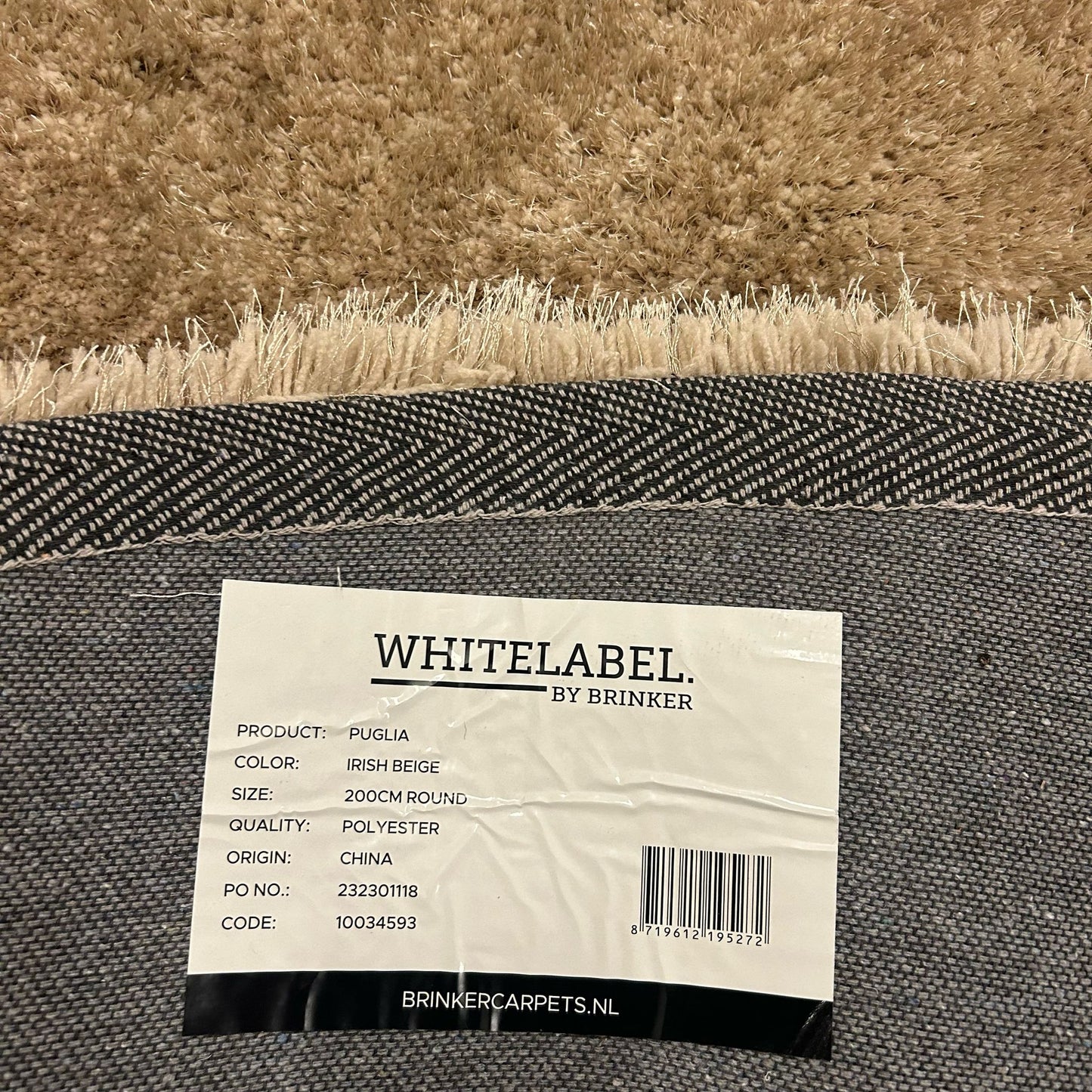 Brinker Puglia - Irish Beige - 200x200cm