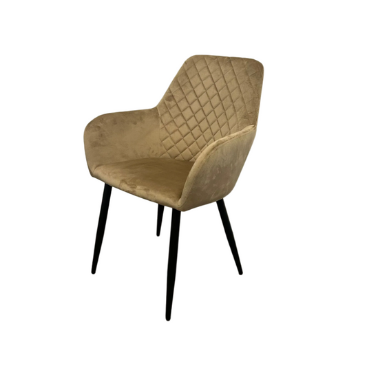 Eetkamerstoel - Maison - Beige - Velvet