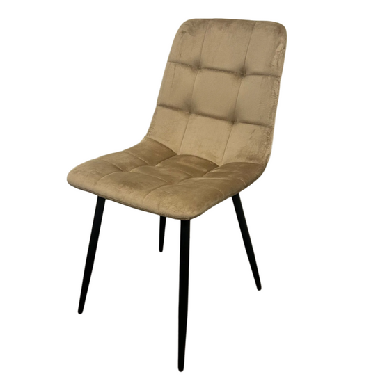 Eetkamerstoel - Elano – Beige - Velvet