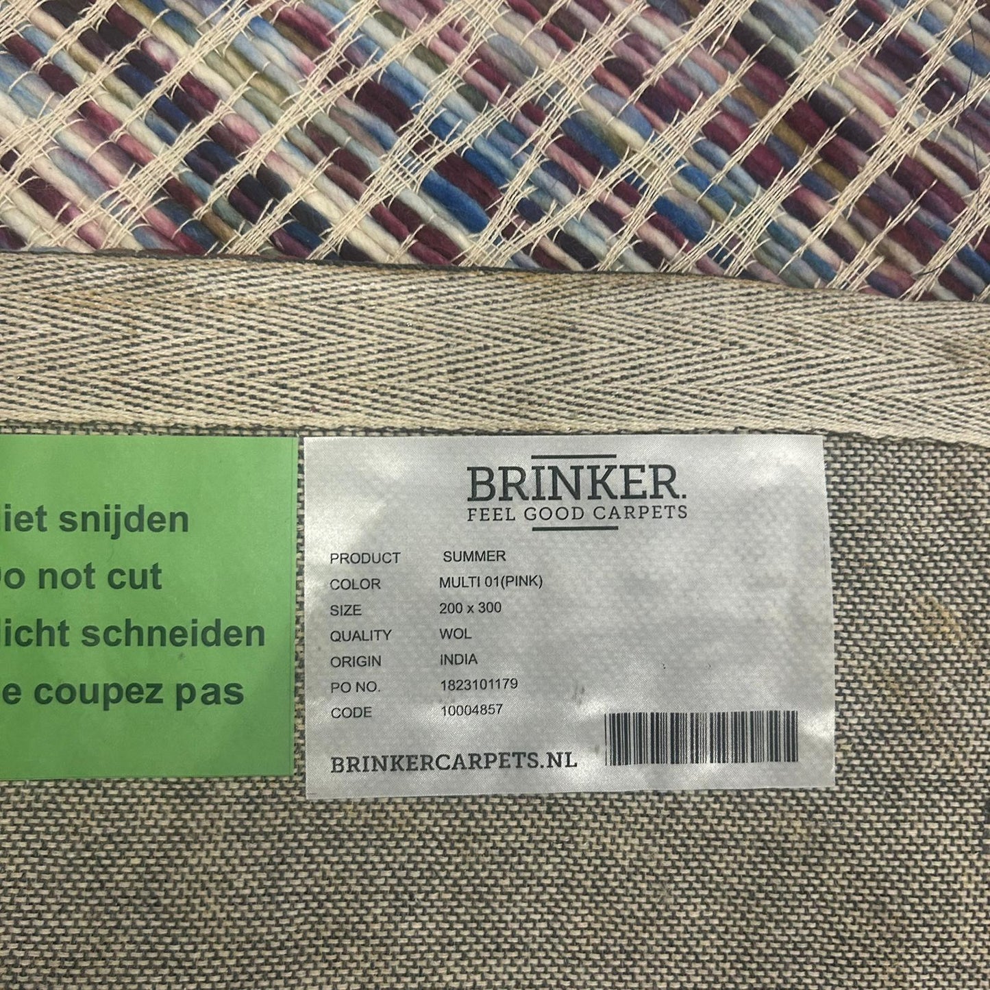 Brinker Summer Multi 01 (Pink) Vloerkleed - 200x300cm