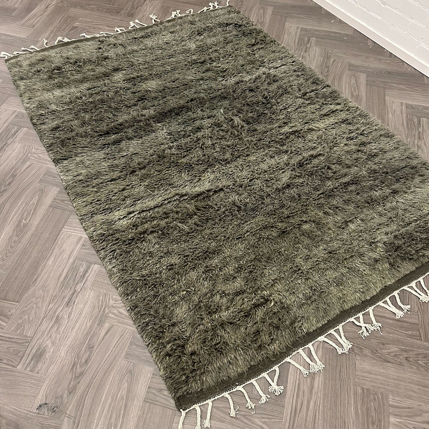 Brinker Afghano Forest Green Vloerkleed - 200x300cm - QF Living