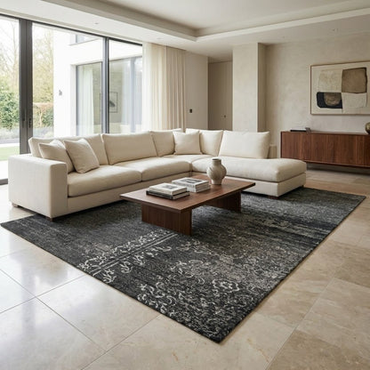Brinker Bria Black Vloerkleed - 170x230cm - QF Living