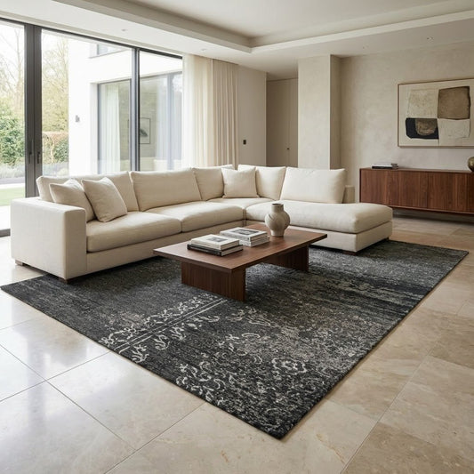 Brinker Bria Black Vloerkleed - 170x230cm - QF Living