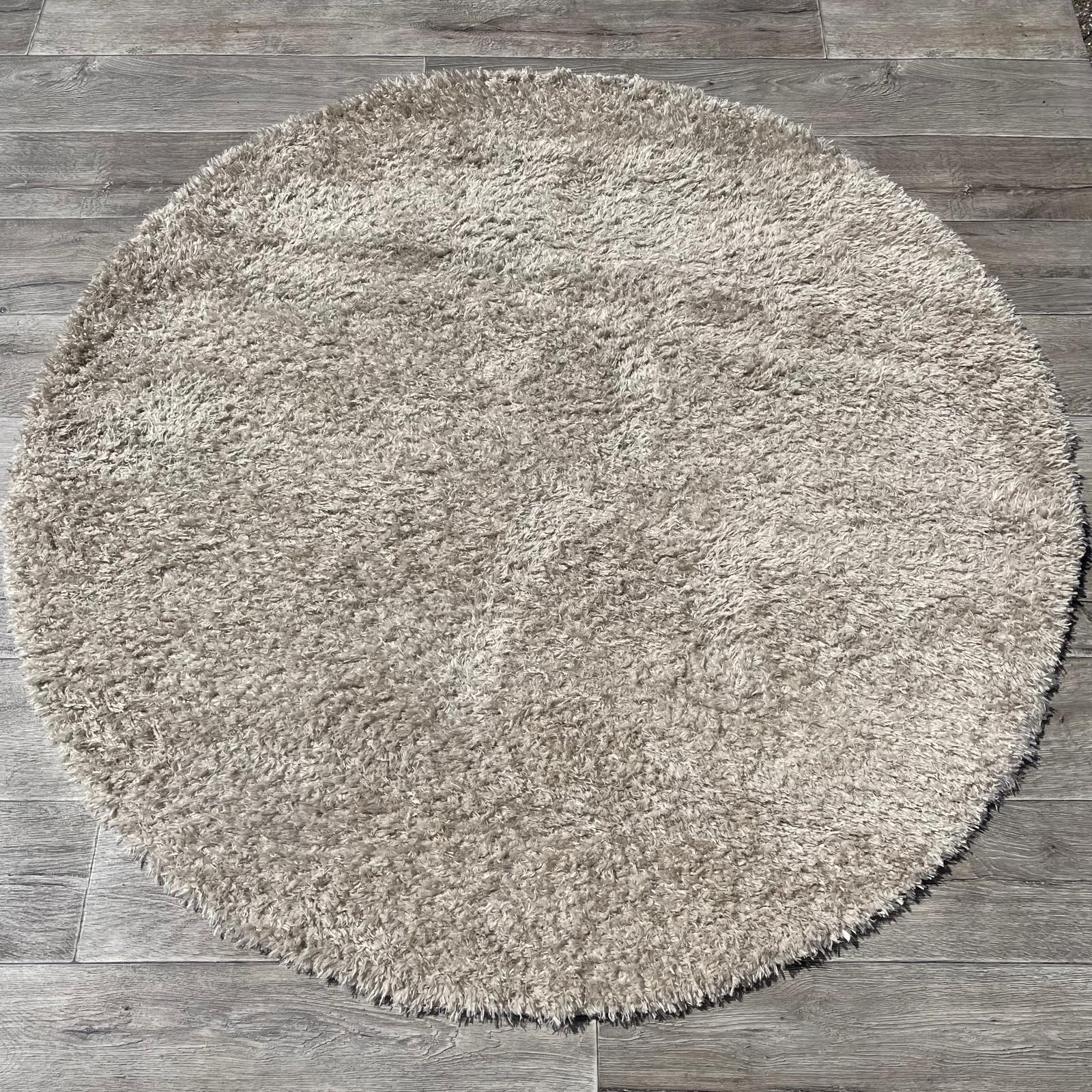 Brinker Carpets Floks Wit/Creme Rond Vloerkleed - 160x160cm - QF Living