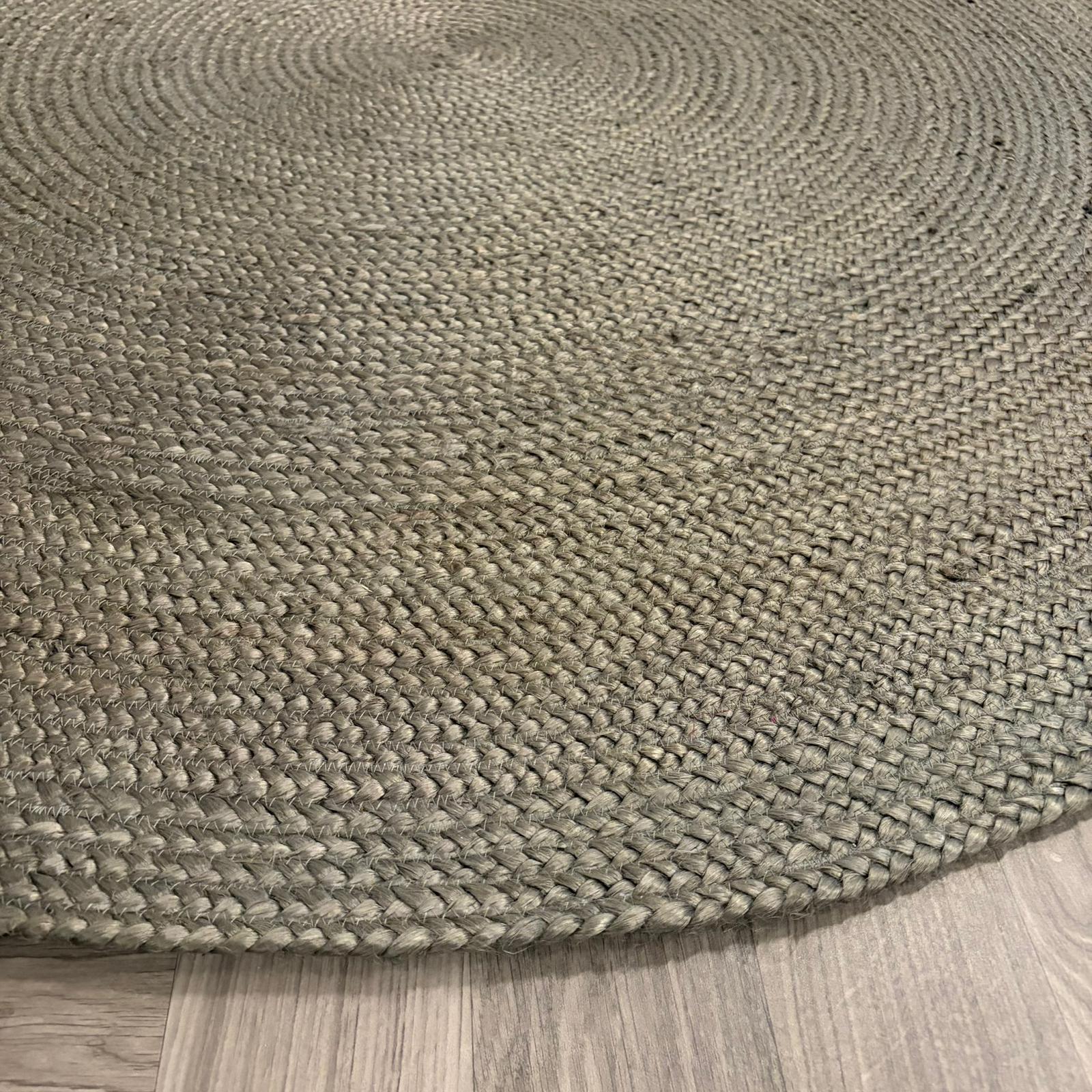 Brinker Carpets Jute Circle Grijs Vloerkleed - 180x180cm - QF Living