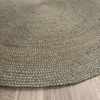 Brinker Carpets Jute Circle Grijs Vloerkleed - 180x180cm - QF Living