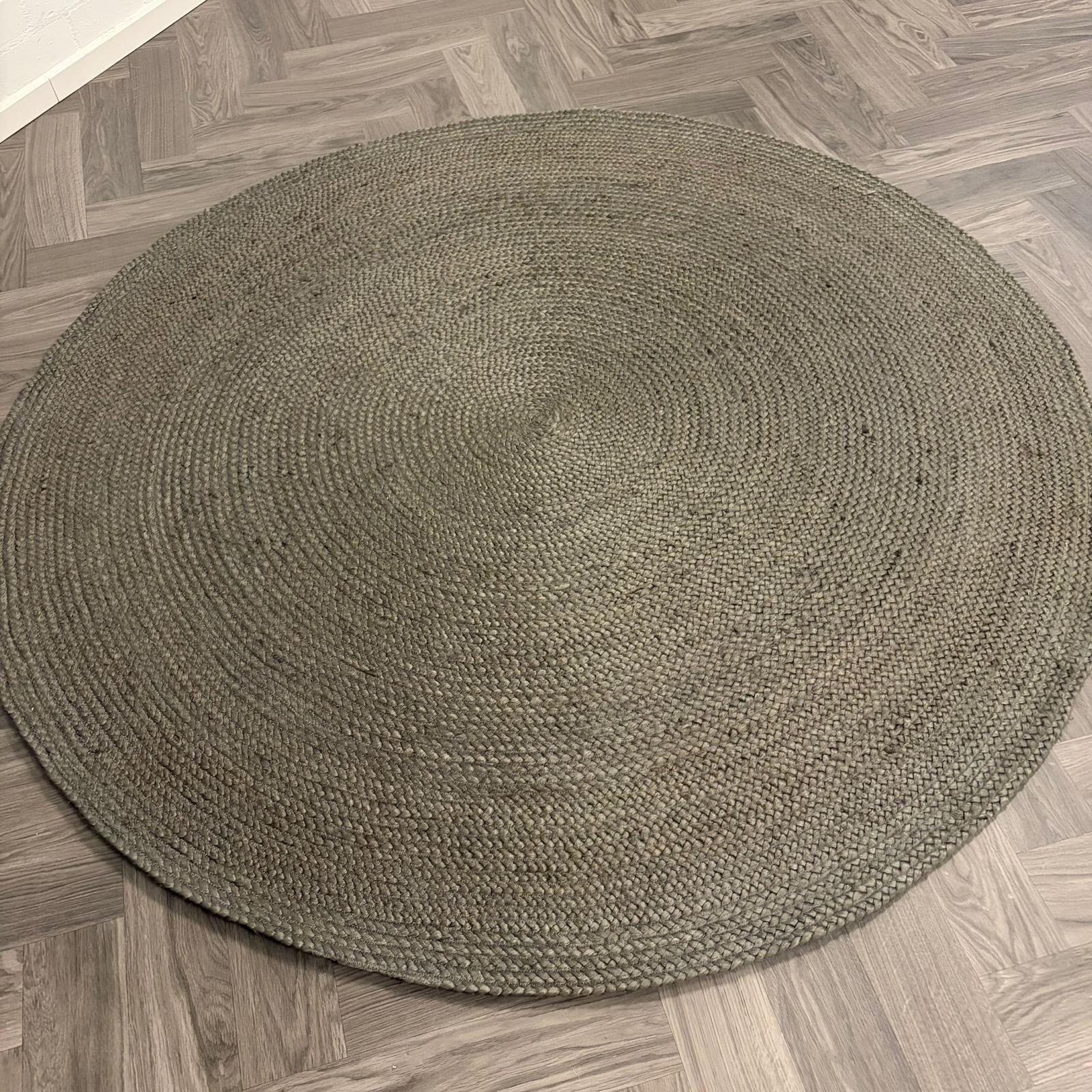 Brinker Carpets Jute Circle Grijs Vloerkleed - 180x180cm - QF Living