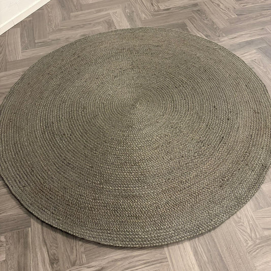 Brinker Carpets Jute Circle Grijs Vloerkleed - 180x180cm - QF Living