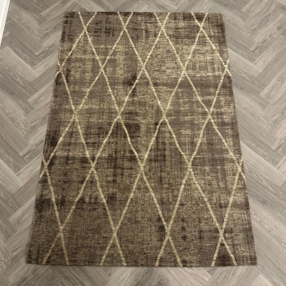 Brinker Cross Diamo Brown Vloerkleed - 155x230cm - QF Living