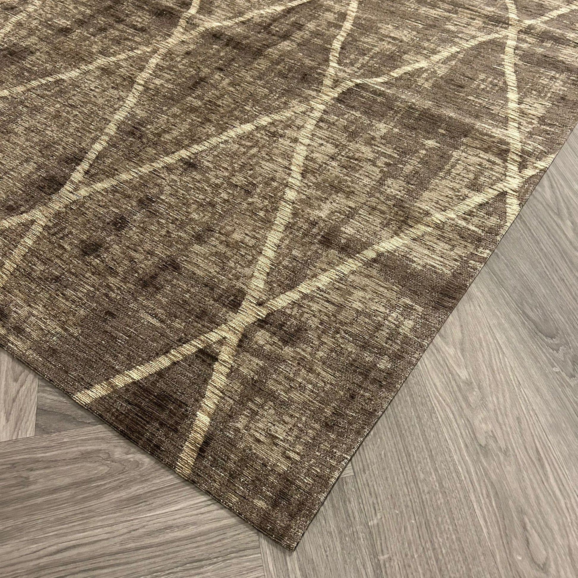 Brinker Cross Diamo Brown Vloerkleed - 155x230cm - QF Living