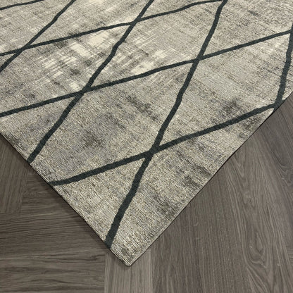 Brinker Cross Silver Grey Vloerkleed - 200x300cm - QF Living