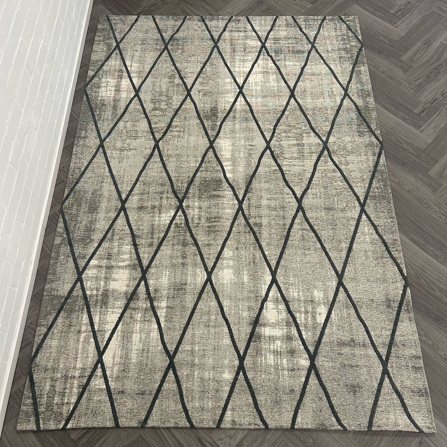 Brinker Cross Silver Grey Vloerkleed - 200x300cm - QF Living