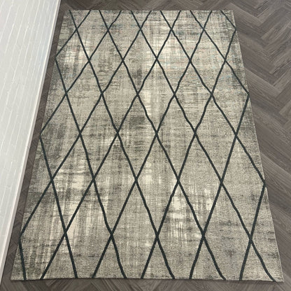 Brinker Cross Silver Grey Vloerkleed - 200x300cm - QF Living