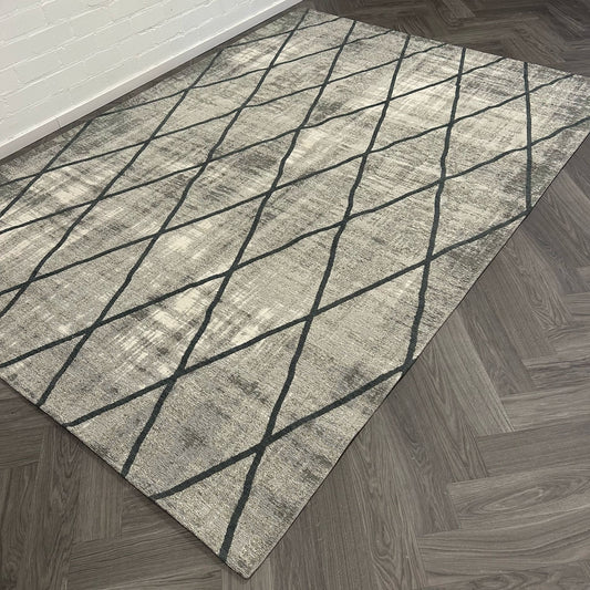Brinker Cross Silver/Grey Vloerkleed - 240x340cm - QF Living
