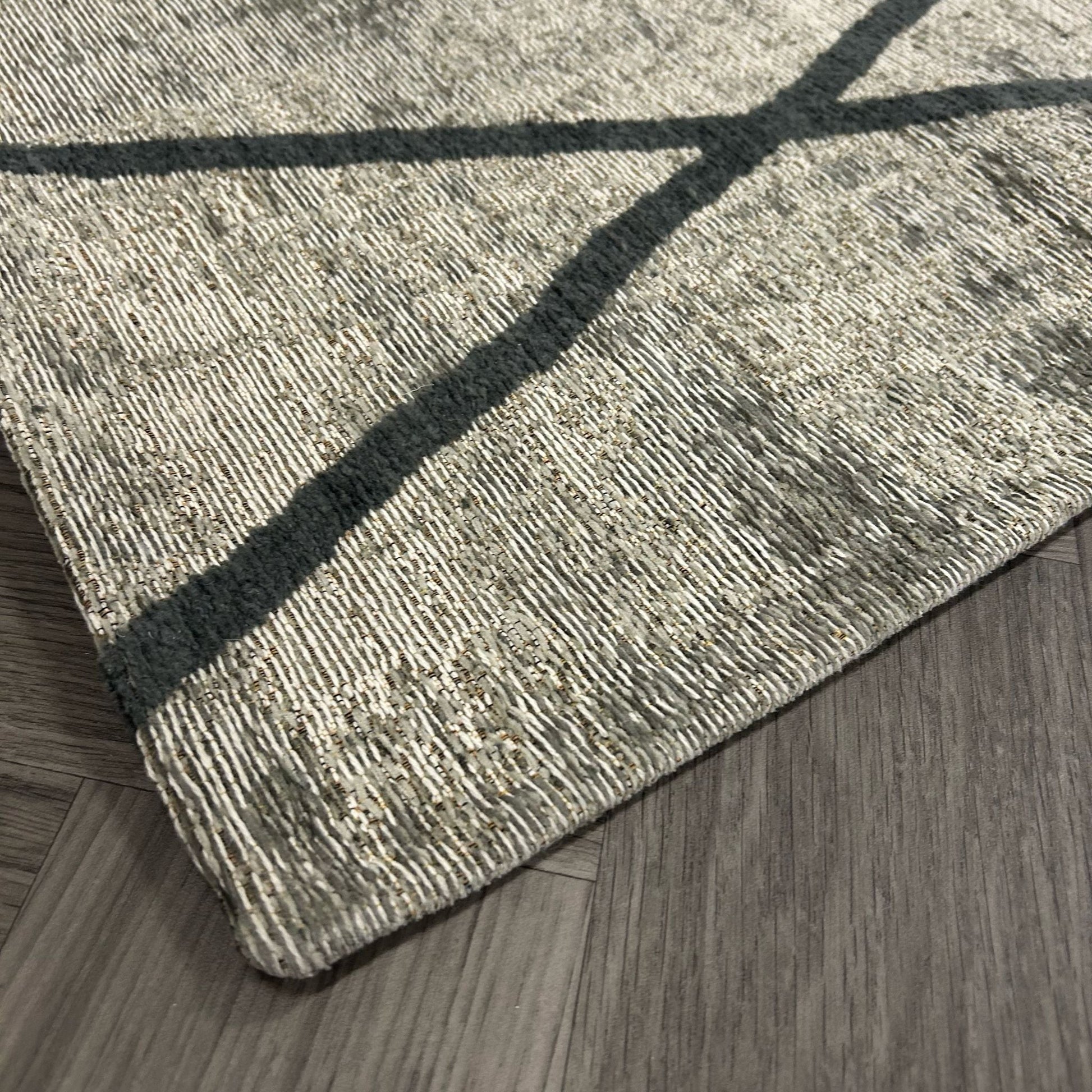 Brinker Cross Silver/Grey Vloerkleed - 240x340cm - QF Living