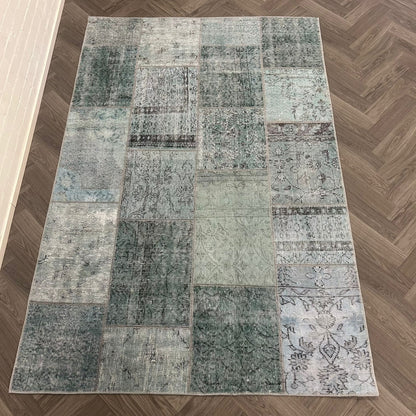 Brinker Estate Patchwork Green/Blue - 190x290cm - QF Living